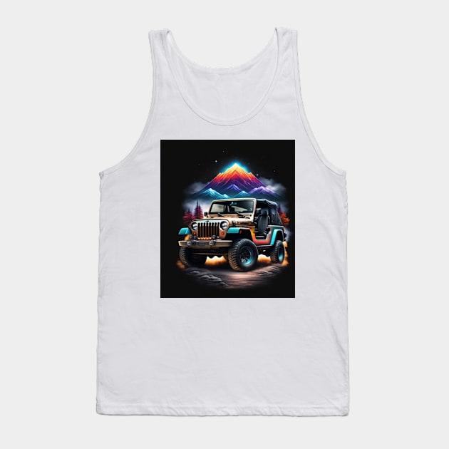 Jeep wrangler a muddy mountain Tank Top by AySelin